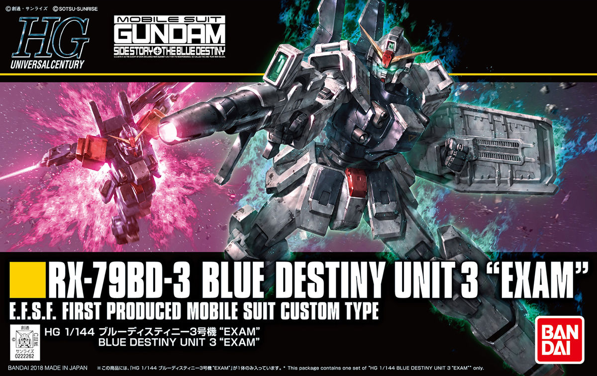 Gundam: Blue Destiny Unit 3 "Exam" HG Model