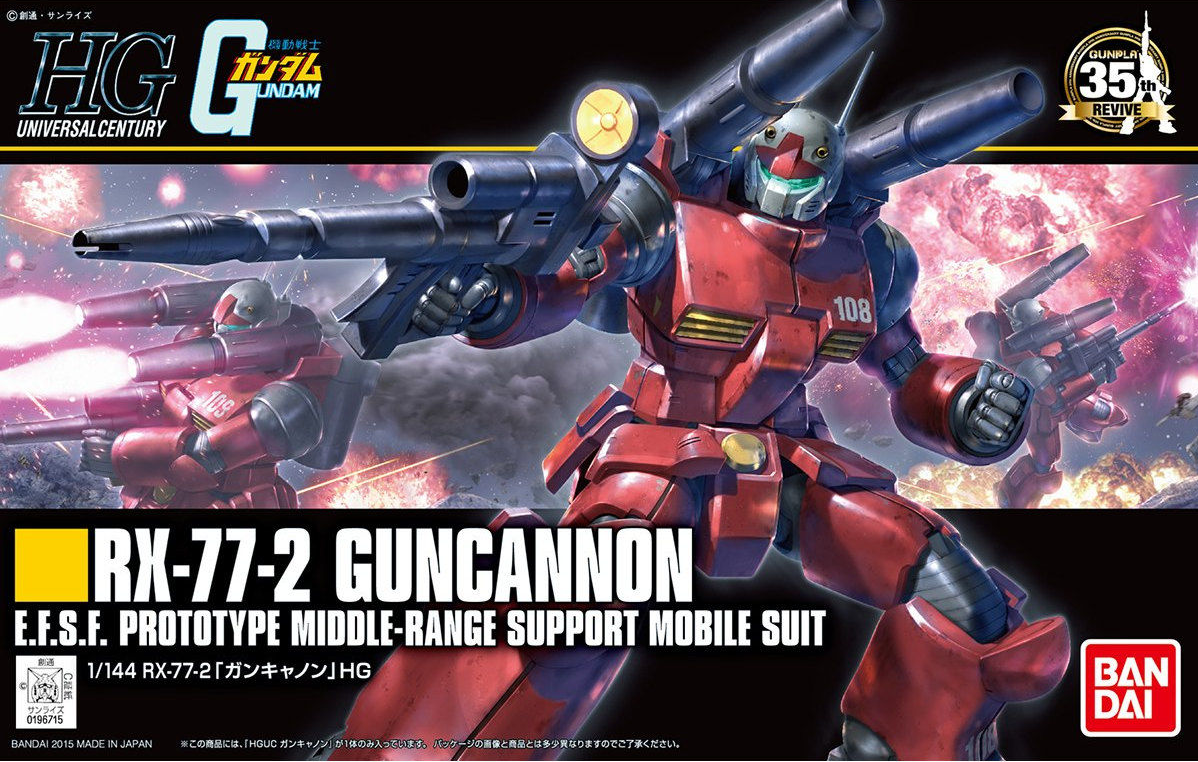 Gundam: RX-77-2 Guncannon 1/144 HG Model