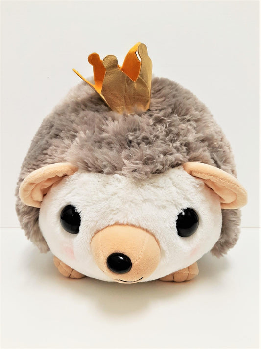 Amuse: Grey Hedgehog with Crown 16.5" Plush